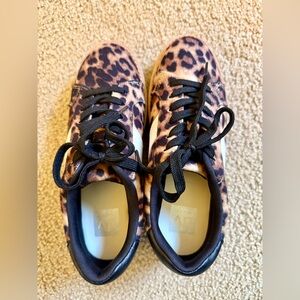Dolce Vita Bubbles Women’s Leopard Print Women’s Sneakers with Black Laces